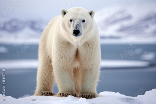 polar bear on the ice