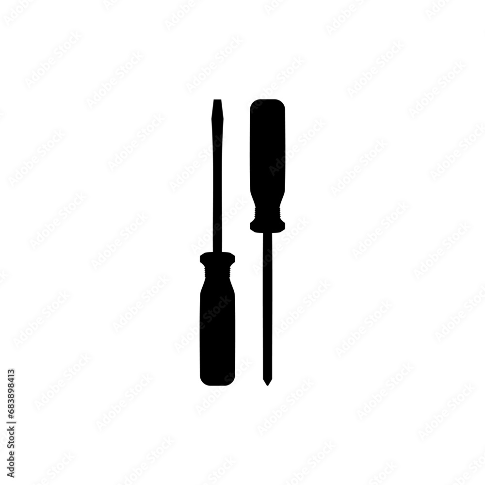 Plus or Positive and Minus or Negative Screwdriver Silhouette, Flat Style, can use for Art Illustration, Logo Gram, Pictogram, Website, Apps, or Graphic Design Element. Vector Illustration Plus or Positive and Minus or Negative Screwdriver Silhouette, Flat Style, can use for Art Illustration, Logo Gram, Pictogram, Website, Apps, or Graphic Design Element. Vector Illustration