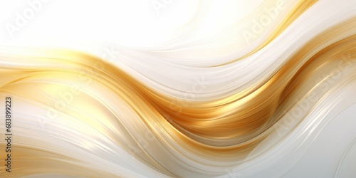 abstract white and gold swirling background with a high quality luxury feel ideal for backdrops, Generative AI