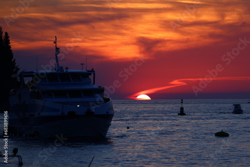 sunset over the sea