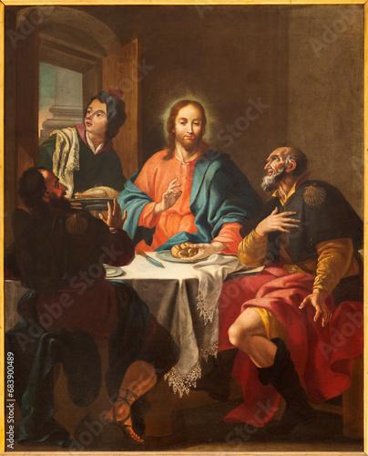 VICENZA, ITALY - NOVEMBER 6, 2023: The painting of  in the church Chiesa di San Filippo Neri by unknown artist. 