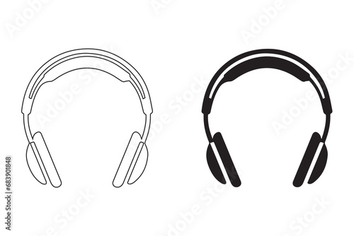 headphones isolated on white photo