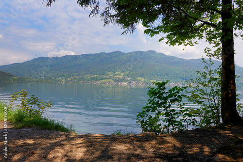 Landscape of Attersee lake in Upper Austria, Europe	 photo