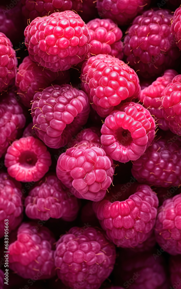 close up of different kinds of raspberries, generative ai close up of different kinds of raspberries, generative ai