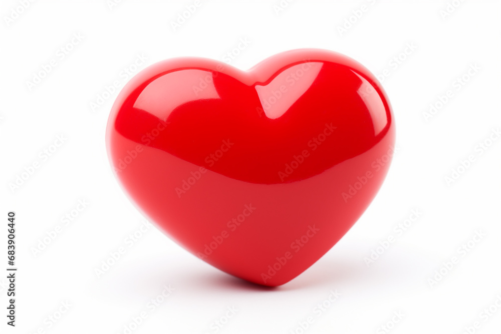 red heart isolated on white