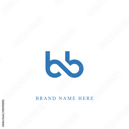 BB logo. B B design. White BB letter. BB, B B letter logo design. Initial letter BB linked circle uppercase monogram logo.