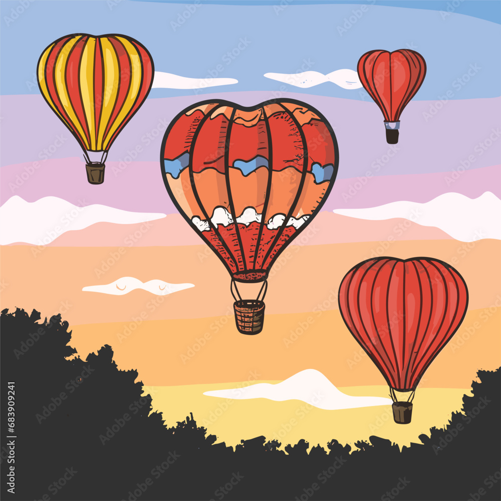 Obraz premium Valentine's Day Cute Vector Illustration