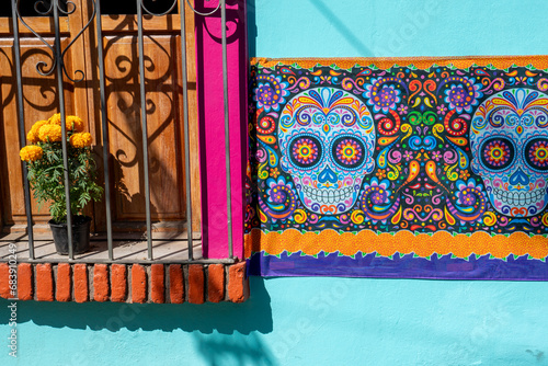Colourful wall - day of the dead