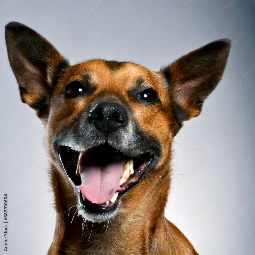happy dog image. AI generative.