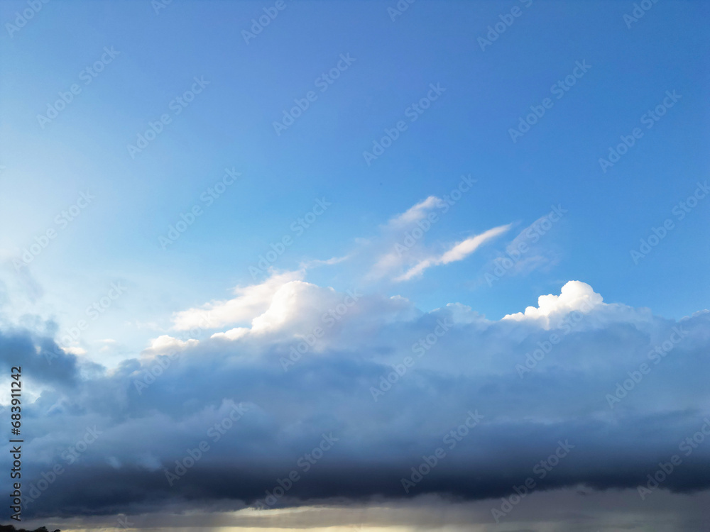 Obraz premium British Blue Sky with Clouds over England