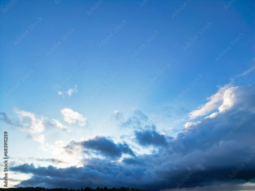 British Blue Sky with Clouds over England British Blue Sky with Clouds over England