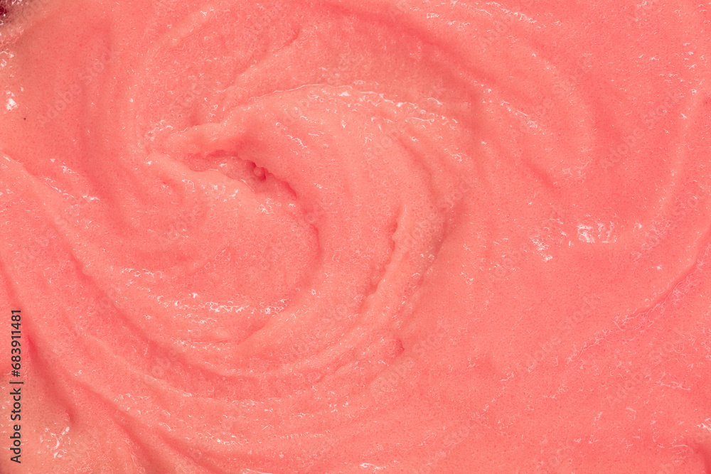 Berry yoghurt ice cream. Smoothies from fresh fruits and berries. Ice cream texture. Delicious sweet dessert close-up as a background. Berry yoghurt ice cream. Smoothies from fresh fruits and berries. Ice cream texture. Delicious sweet dessert close-up as a background.