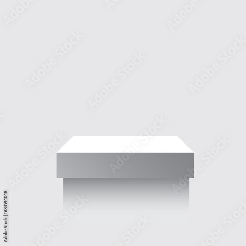 Mockup of a podium in monochromatic style. Product presentation place in an aesthetic and simple performance.