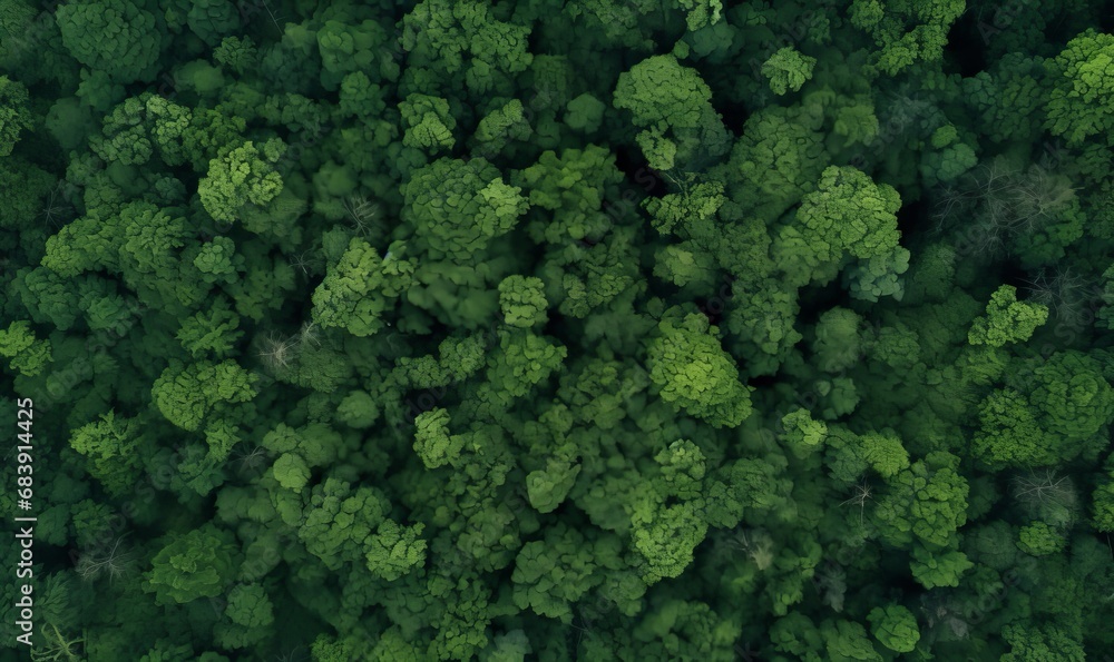 Forest and tree landscape texture abstract background, Aerial top view forest atmosphere area, Texture of forest view from above, Ecosystem and healthy ecology environment, Generative AI 