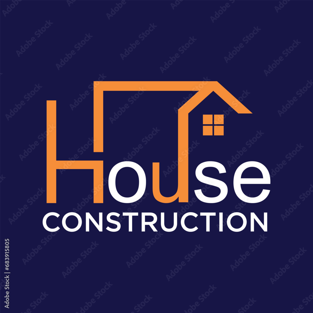 House construction logo design simple concept Premium Vector House construction logo design simple concept Premium Vector