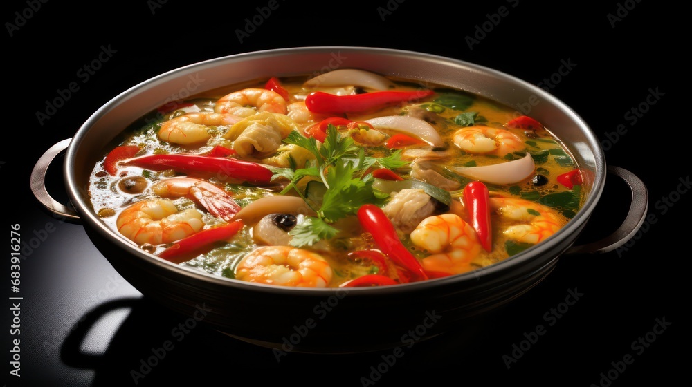 spicy traditional thai dish  soup 
