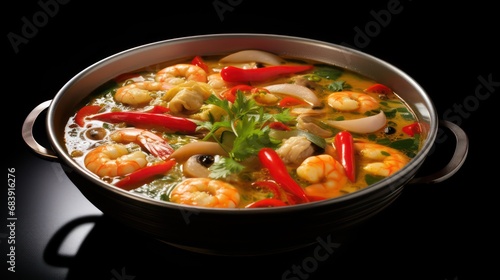 spicy traditional thai dish soup 