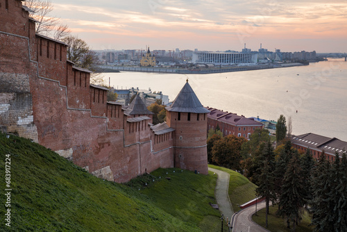 Obraz na płótnie Nizhny Novgorod at sunset w salonie