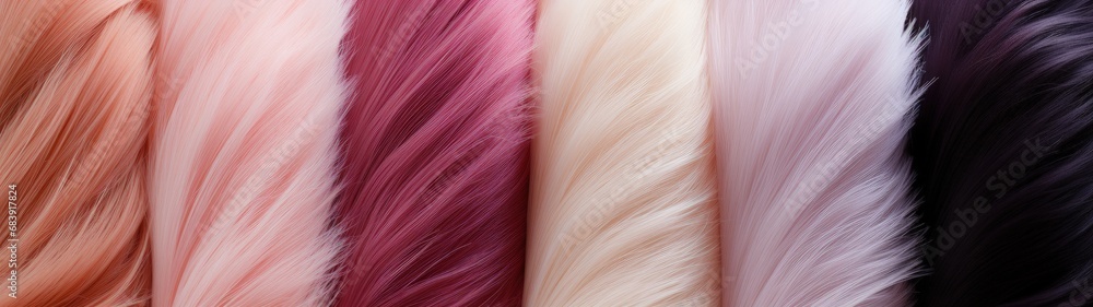 Vibrant Hair Colors: Blonde, Pink, Beige, Purple, and Black Vibrant Hair Colors: Blonde, Pink, Beige, Purple, and Black