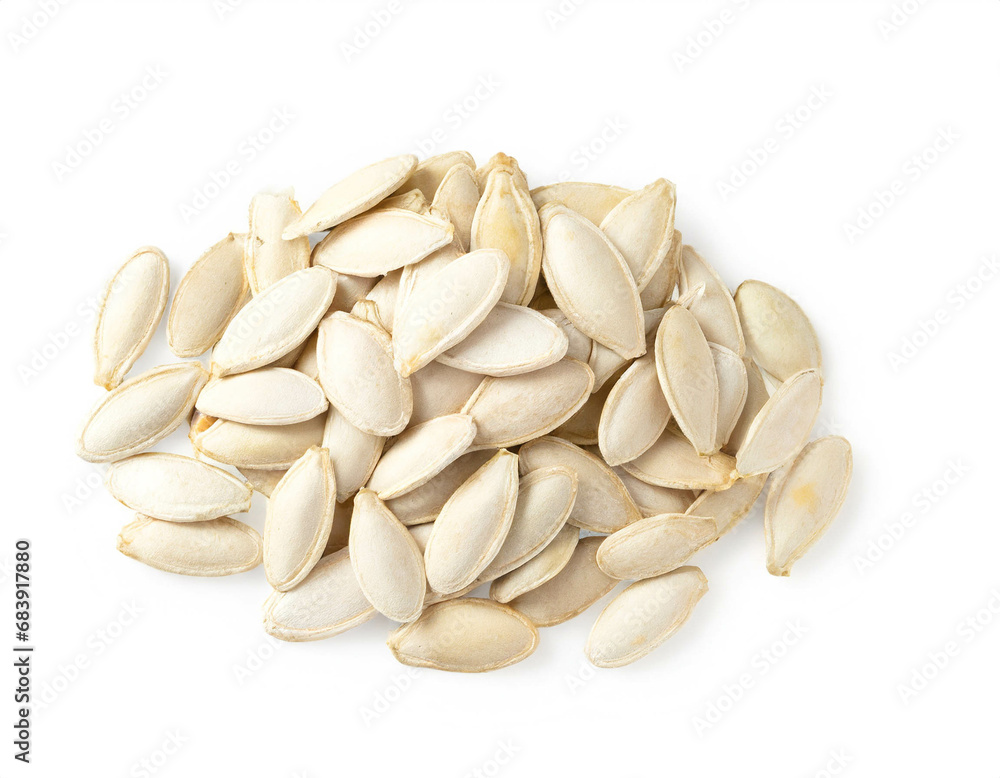 Pumpkin seed isolated on white background cut out 