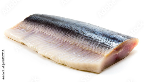 Herringfish fillet isolated on white background, cut out 