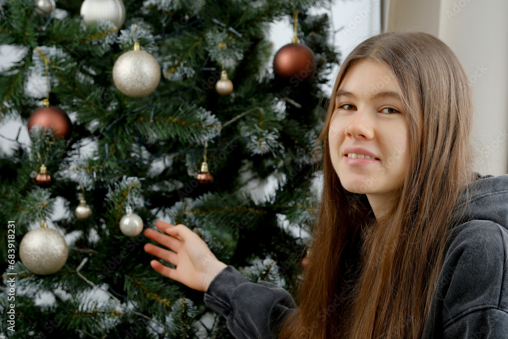 Portrait of a pretty girl with long hair Portrait of a pretty girl with long hair