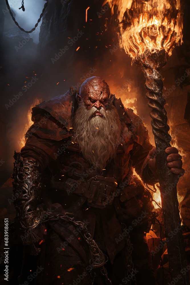 Obraz premium dwarf fighter