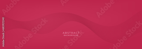 Modern vector red background with wavy lines.
