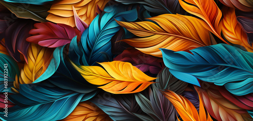 colorful feathers background © ulugbek