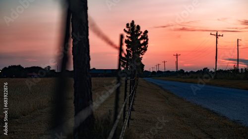 Photography backroad sunset