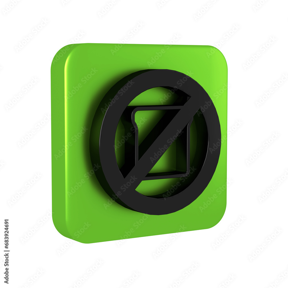 Black Gluten free grain icon isolated on transparent background. No wheat sign. Food intolerance symbols. Green square button. Black Gluten free grain icon isolated on transparent background. No wheat sign. Food intolerance symbols. Green square button.