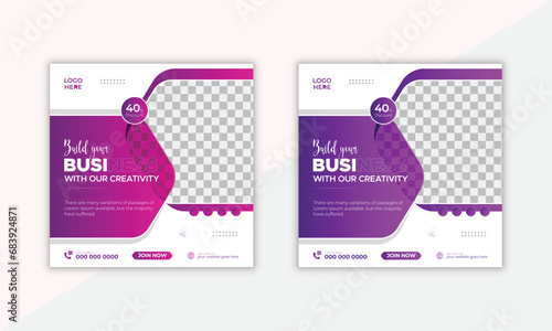 Modern Social Square social media post template design.