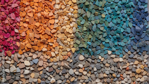 Background of small colors stones AI-Generative