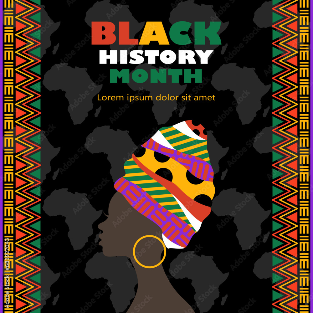 black history month background. vector illustration