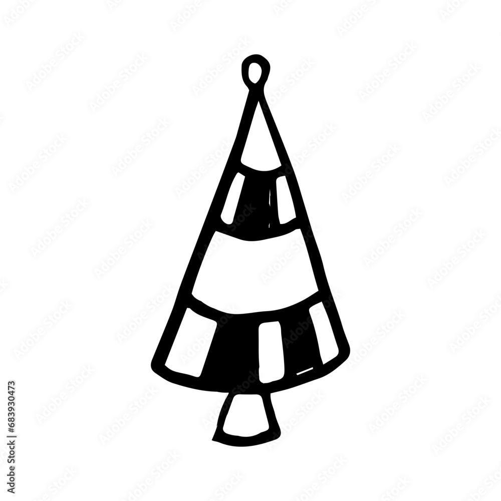 Hand-drawn Christmas tree illustration Hand-drawn Christmas tree illustration