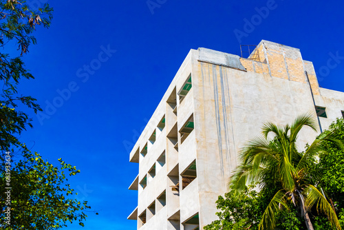 Build a hotel complex construction sites Playa del Carmen Mexico. photo