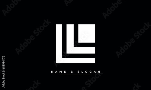 Alphabet Letter LL or L Logo Monogram photo