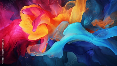 Abstract Paint Swirls background