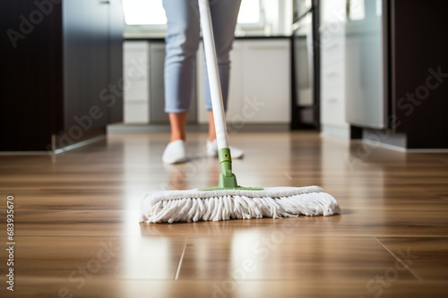 clean floor mop kitchen routine daily