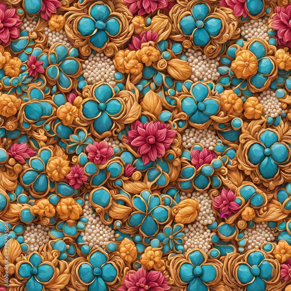 Abstract coorful floral pattern texture Abstract coorful floral pattern texture