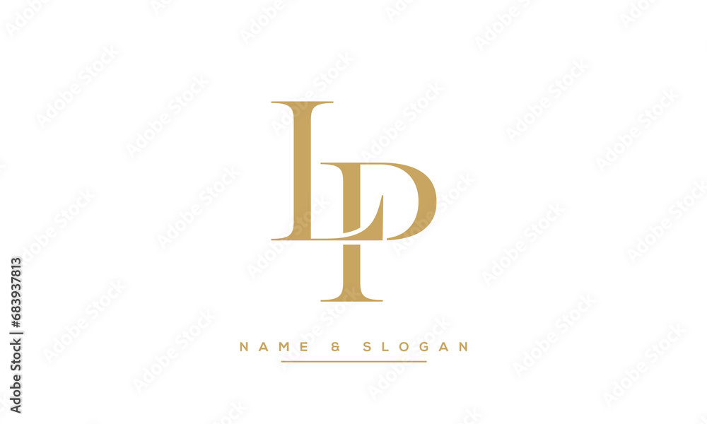 LP or PL Alphabet Letters Logo Monogram LP or PL Alphabet Letters Logo Monogram