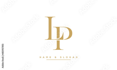 LP or PL Alphabet Letters Logo Monogram