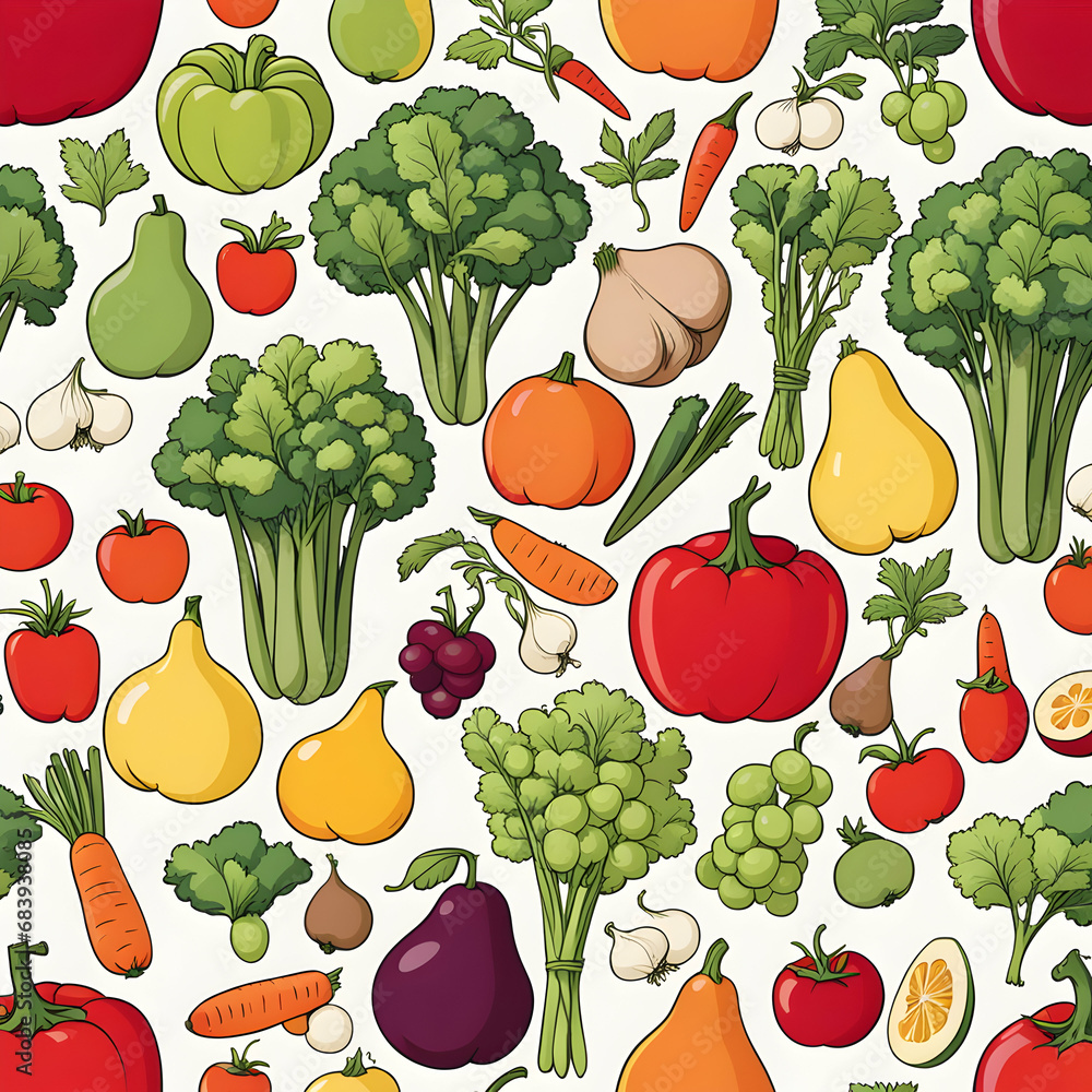 Various collection of fruits and vegetables Various collection of fruits and vegetables