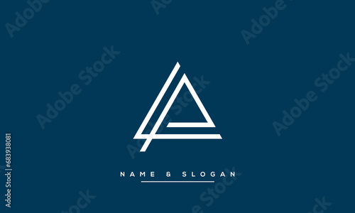 LP or PL Alphabet Letters Logo Monogram