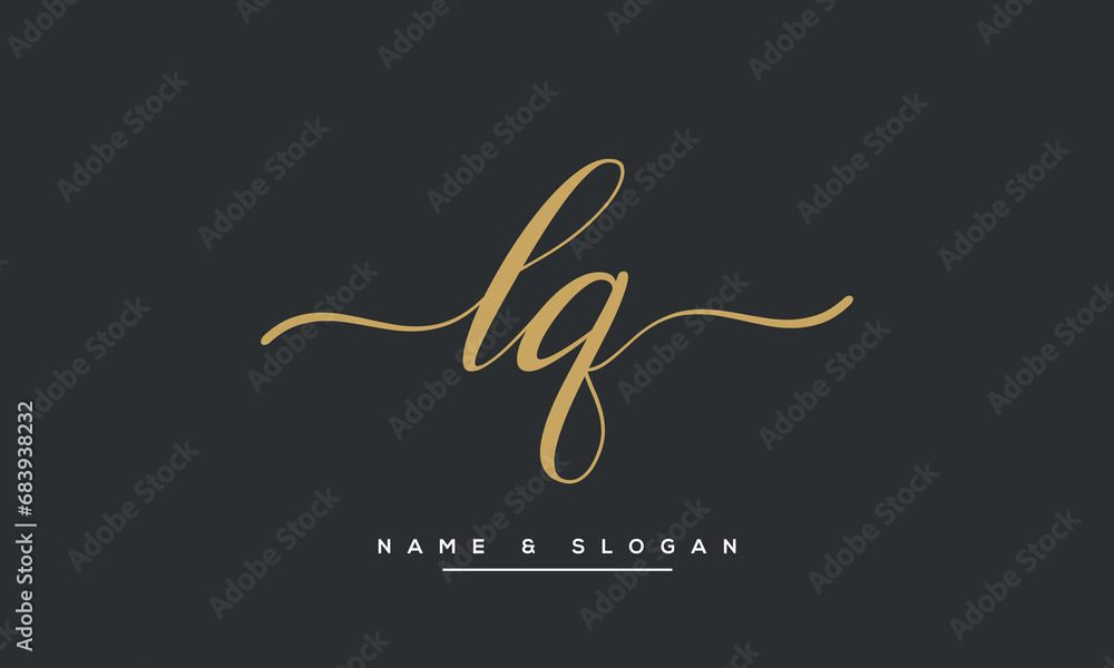 Alphabet Letters LQ or QL Logo Monogram Alphabet Letters LQ or QL Logo Monogram