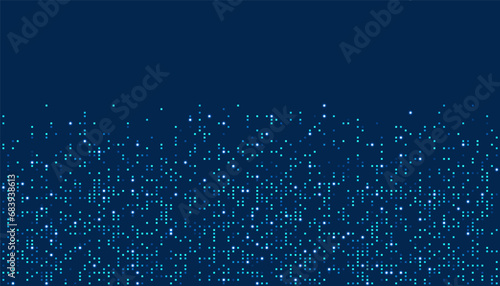Digital technology background. Digital data dots bllue pattern pixel background