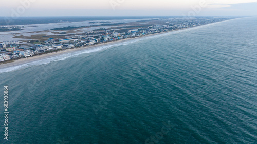 Aerial view of Surf City  North Carolina.