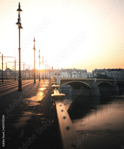 View on the Margaret Bridge in autumn