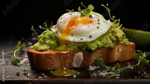 jajko na miętko z cieknącym żółtkiem na świeżym pieczywie