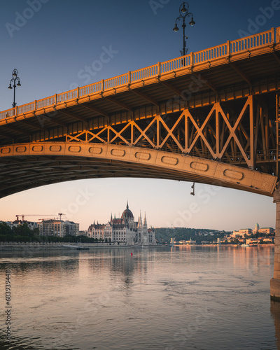 View on the Margaret Bridge in autumn